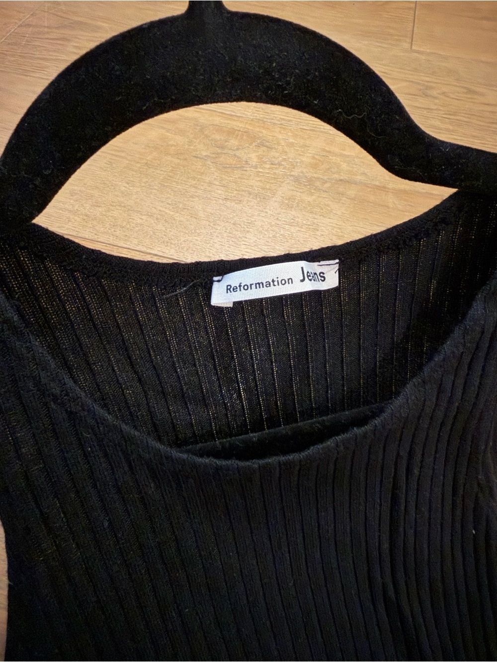 Reformation Black Ribbed Tank Maxi Dress - Picture 4 of 4